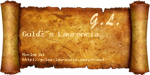 Gulás Laurencia névjegykártya